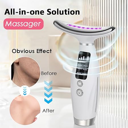 7-color LED Neck & Face Beauty Massager Device
