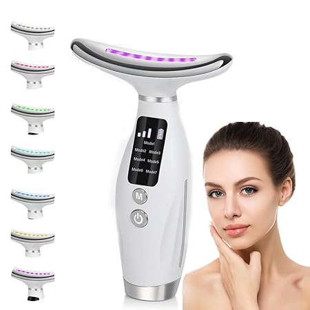 7-color LED Neck & Face Beauty Massager Device